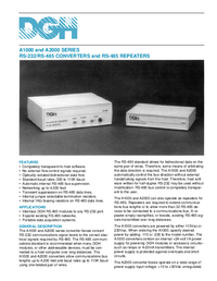 Thumbnail of document Data Sheet - A2000 RS232/RS485 Converter